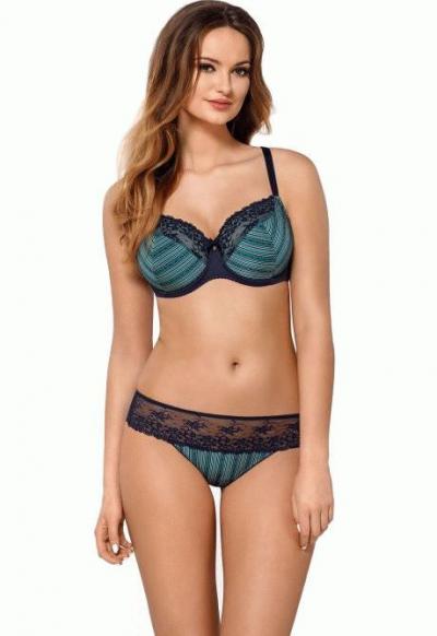 Kinga PRINT II BC 564/1 Бюстгальтер SUPER SIZE синій/зелений