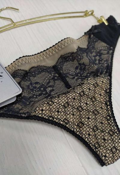 Vena VS-337 стринги черный/бежевый