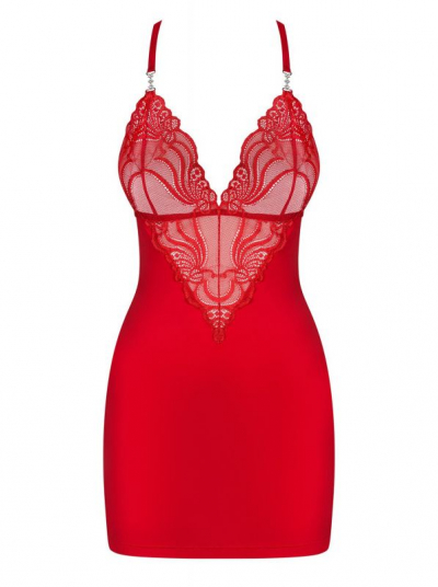 Obsessive 828-CHE-3 красная сорочка