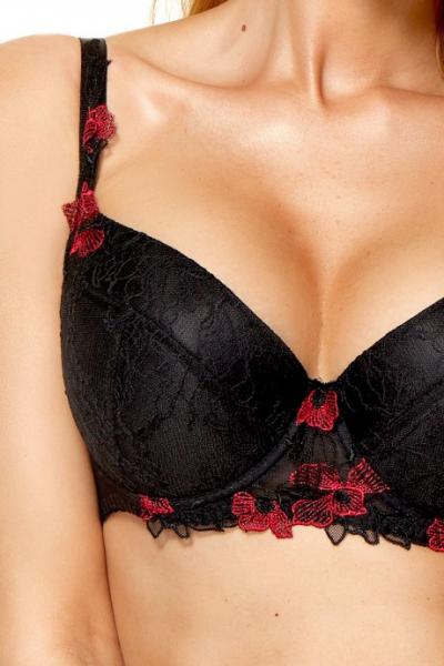 Kinga ROSIE I PU 686 Бюстгальтер черный