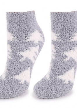 Marilyn COOZY R48 Махровые носки с елками светло-серый