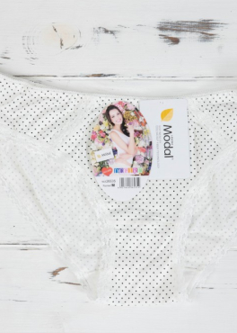 DC Girl 26535 Женские трусы бикини в горошек белый