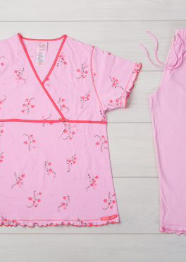 Vienetta Secret VS 04 Женская пижама футболка и бриджи розовый