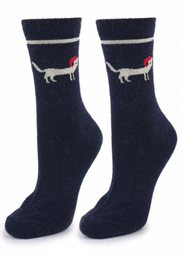 Marilyn ANGORA N31 Теплые носки с шерстью темно-синий