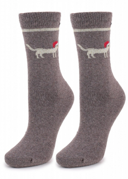 Marilyn ANGORA N31 Теплые носки с шерстью коричневый