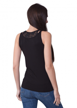 ML 072 майка с двойными лямками черный