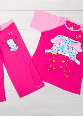 Vienetta Secret VS 03 Пижама футболка и бриджи малиновый/розовый