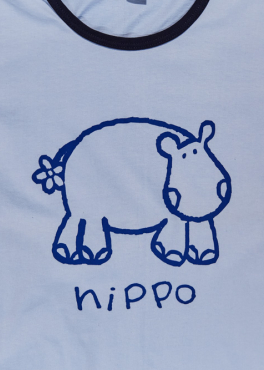 Muzzy M 03 Пижама из хлопка футболка/капри голубой