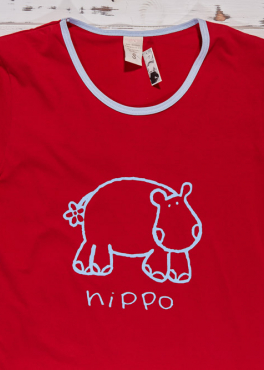 Muzzy M 03 Пижама из хлопка футболка/капри красный