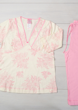 Vienetta Secret VS 05 Пижама для беременных молочный/розовый