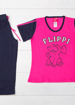 Vienetta Secret VS 01 Пижама футболка и бриджи малиновый