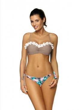 Marko M 452 CLAUDIA Купальник с объемными цветами бледно-коричневый