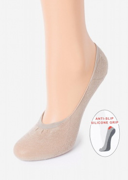 Marilyn STOPKI COTTON ANTI-SLIP Следки с силиконовой налепкой на пятке телесный