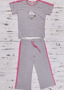 Muzzy M 04 Пижама футболка/капри серый