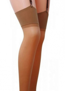 Passion ST001 чулки под пояс бежевый