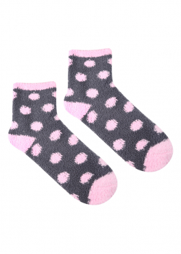 Marilyn COOZY L51 Махровые женские носки темно-серый/розовый
