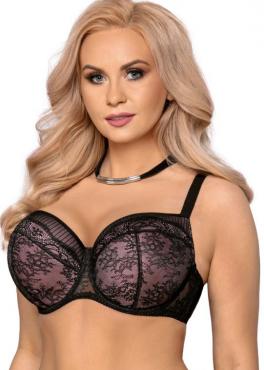 Vena VB-401 бюстгальтер full-cup с кружевом розовый/черный