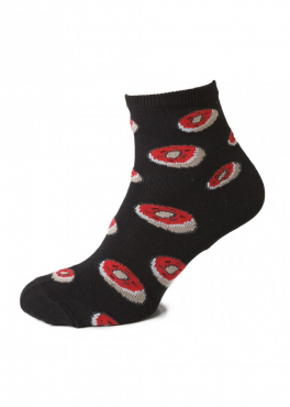 21117 Женские носки с пончиками черный