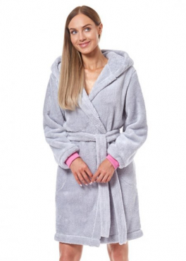 L&L 9134 SB Теплый халат серый