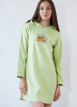 Muzzy M 05 Ночная рубашка с капюшоном салатовый