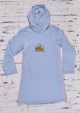 Muzzy M 05 Ночная рубашка с капюшоном голубой