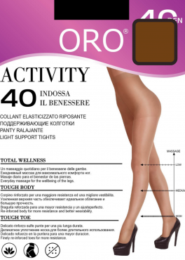 Oro Activity 40 den поддерживающие колготки бронзовый (Bronzo)