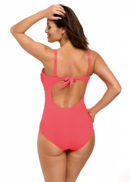 Marko M 543 GABRIELLE Слитный купальник на одно плечо коралловый