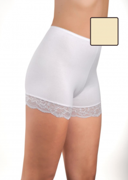 Oro Antonina женские трусы шорты с кружевом молочный