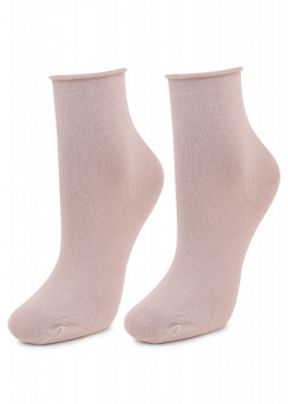 Marilyn FORTE 948 NO STRESS Женские хлопковые носки с мягким рантом телесный