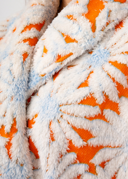 Vienetta Secret Geargette Miss HG 020 Махровый женский халат оранжевый/цветы