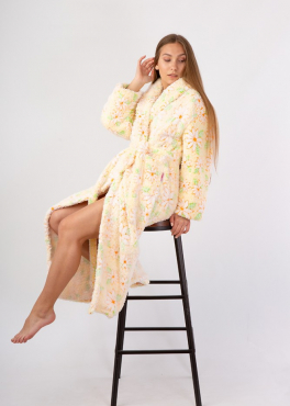 Vienetta Secret Geargette Miss HG 020 Махровый женский халат желтый/ромашки