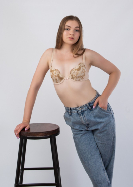 Black Tulip 014 Бюстгальтер бежевий