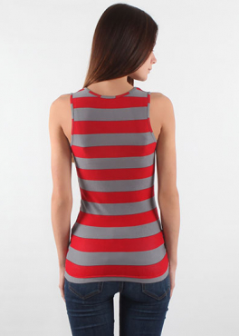 ML 050 Майка из вискозы красный/серый