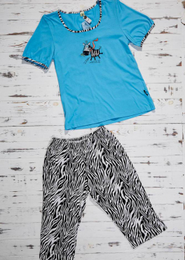 Regina R 686 Пижама с бриджами голубой