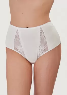 Oro Evelina высокие трусики хлопок молочный