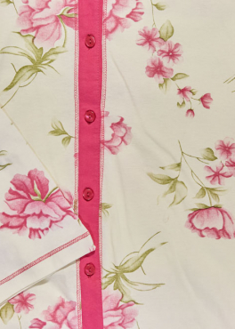 Vienetta Secret VS 70 Хлопковая пижама футболка/бриджи молочный/малиновый