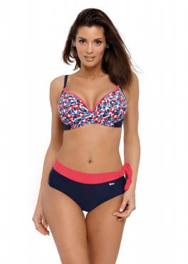 Marko M 522 STEPHANIE Купальник женский раздельный темно-синий/коралловый