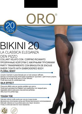 Oro Bikini 20 den колготки с ажурными шортиками черный