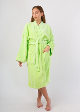 Махровый халат для бани Vienetta Secret Chelsea CH 021 салатовый