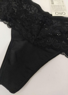 Oro Emma стринги с кружевом черный