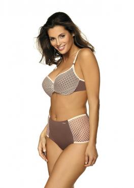 Marko M 477 MARTHA Купальник с высокими плавками коричневый (dark taupe)