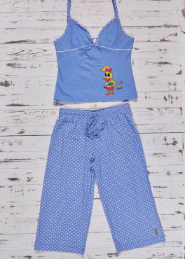 Vienetta Secret VS 26 Пижама майка и капри голубой