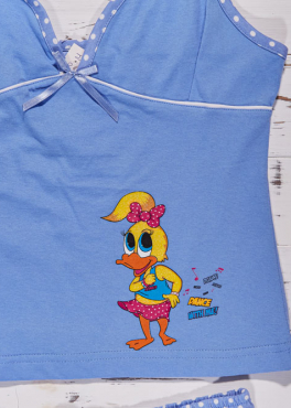 Vienetta Secret VS 26 Пижама майка и капри голубой