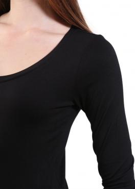 BB 054/ББ 054 черный боди с длинным рукавом