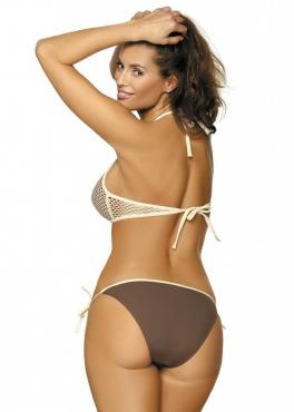 Marko M 478 LESLEY Купальник с сеткой на бюсте коричневый