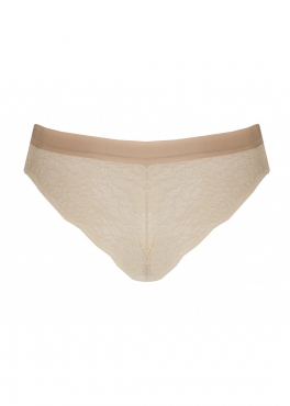 Kinga NATURAL ECO B 749/3 Кружевные трусики бразилиана бежевый