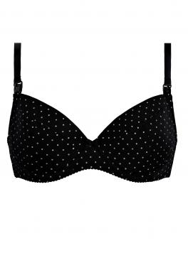 Vena VMK-03 бюстгальтер для кормящих мам черный/горошек