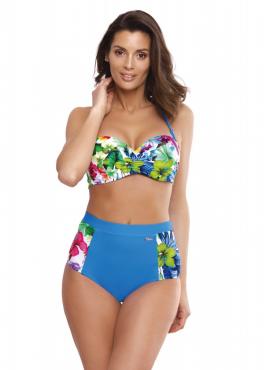 Marko M 537 MADISON Купальник з високою талією блакитний/квіти