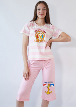 Vienetta Secret VS 21 Пижама футболка/бриджи розовый