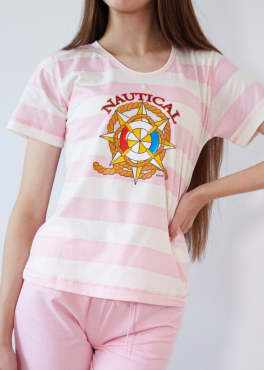 Vienetta Secret VS 21 Пижама футболка/бриджи розовый